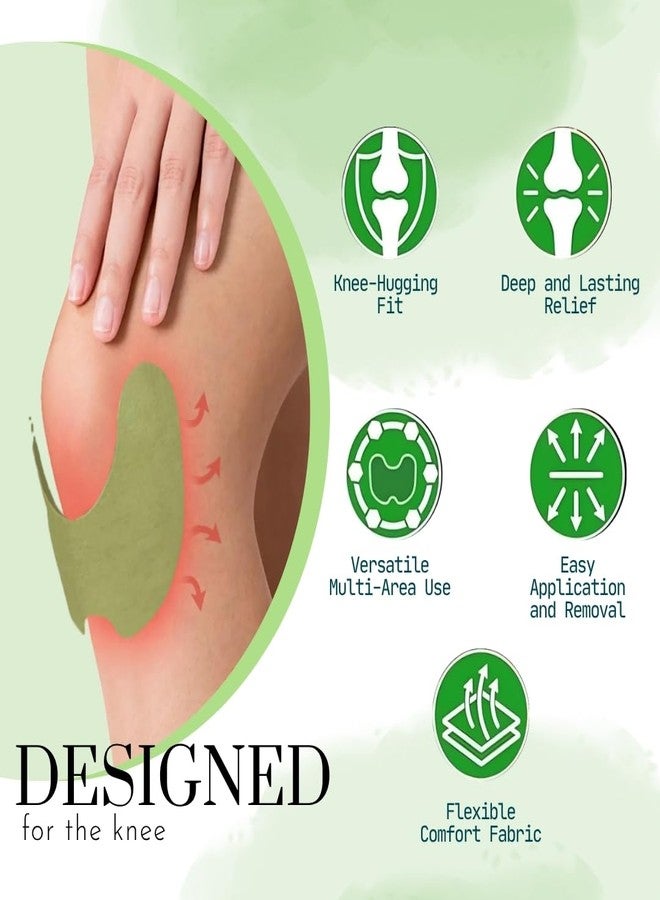 ساميشا لصقات عشبية طبيعية لتخفيف آلام المفاصل والركبة - لصقات لتخفيف الألم للرجال والنساء | لصقات عشبية مهدئة للتيبس والتورم | شرائط مريحة لتخفيف آلام الركبة - 20 لصقة - Image 2