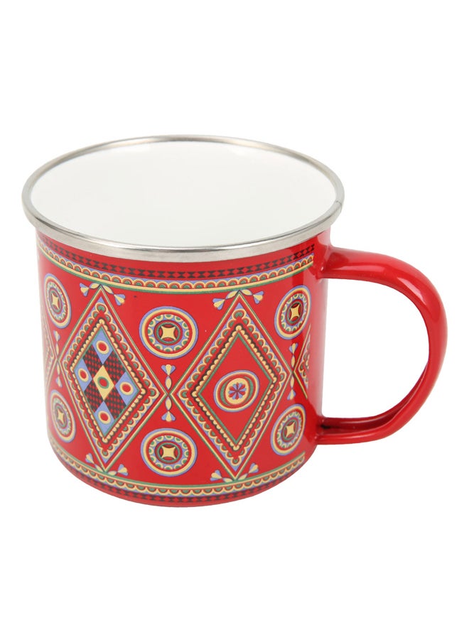 AL SANIDI - Najdi inscription cup, Coffee cup for trips and travel, Red, 750 ml - Image 1
