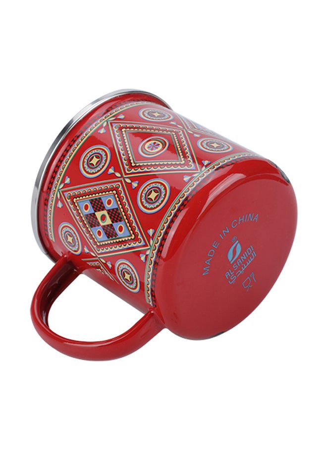 AL SANIDI - Najdi inscription cup, Coffee cup for trips and travel, Red, 750 ml - Image 1