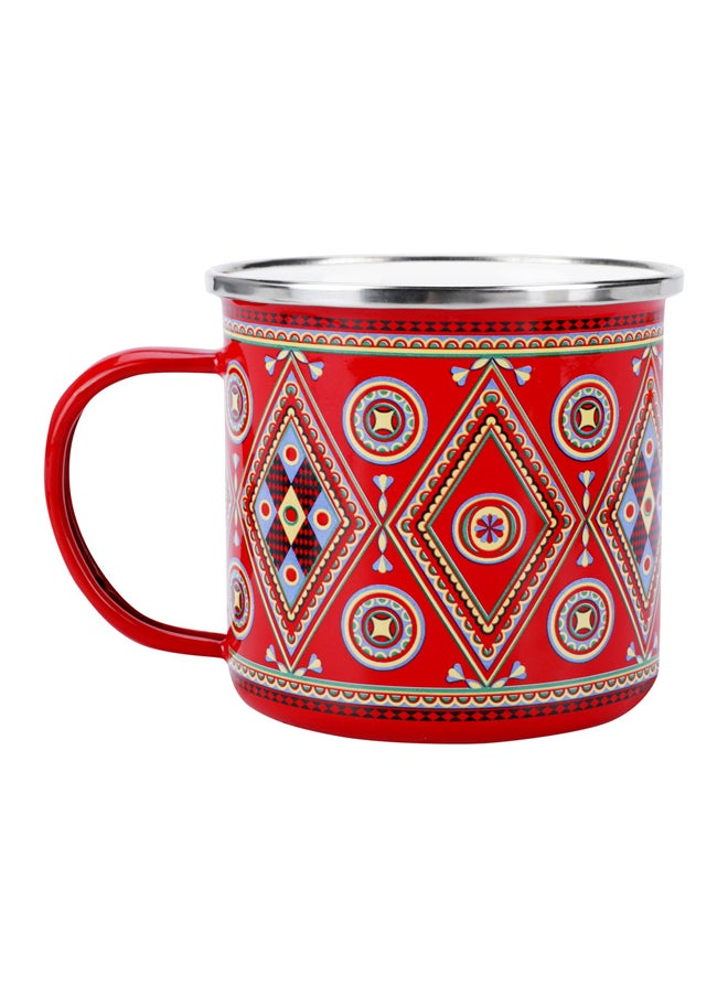 AL SANIDI - Najdi inscription cup, Coffee cup for trips and travel, Red, 750 ml - Image 1