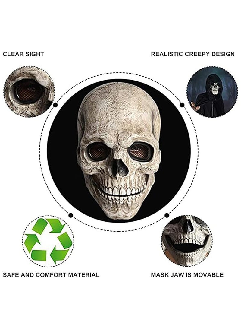 Ghost Mask Latex Horror Mask Cosplay Headgear Masquerade Costume Accessories Halloween (B) - Image 3