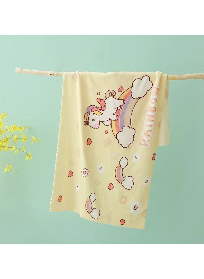 Loquat Cartoon With Hood Coral Fleece Cloaks Bath Towels