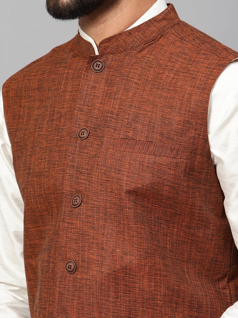 LATEST CHIKAN Men's Traditional Cotton Nehru Jacket/Waistcoat - Image 5