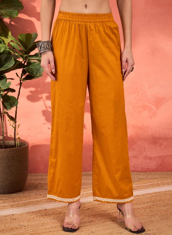 SASSAFRAS White Printed Cambric Anarkali Kurta with Pencil Pants and Dupatta Set - Image 5