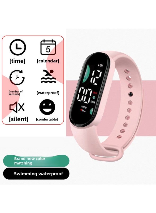 Multifunctional Smart Sports Bracelet Rechargeable Vibration Alarm Clock Running Pedometer Watch For Female High School Students For Android-Color:Very Good-looking [fashionable - Lotus Fans] With More Functions - Conventional Electronic Basic [swimming Waterproof + Silent + Time Calendar]  - Image 1
