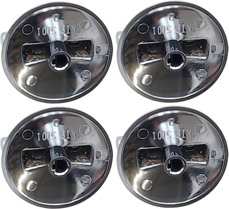 MattKnobs AP5668987 PS2375871 7733P410-60, Surface Burner Knobs Chrome Plated Plastic Ring with Nonslip Grip, Replacement Knobs, Control Knobs, Compatible with Maytag, Magic Chef, Jenn Air,etc (4 pack) - Image 2