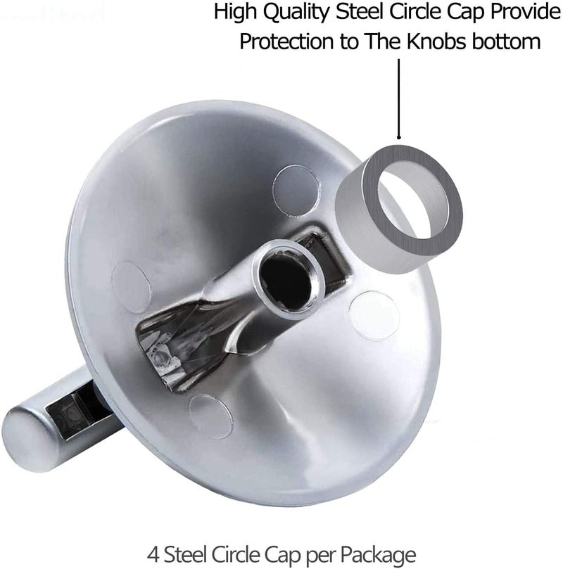 MattKnobs AP5668987 PS2375871 7733P410-60, Surface Burner Knobs Chrome Plated Plastic Ring with Nonslip Grip, Replacement Knobs, Control Knobs, Compatible with Maytag, Magic Chef, Jenn Air,etc (4 pack) - Image 5
