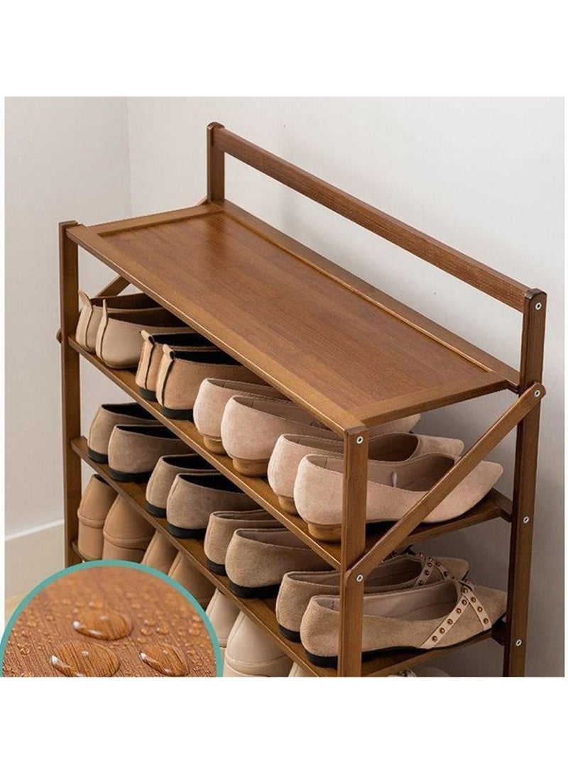 LINGWEI Wooden Shoe Bench 5 Tier Shoe Rack Storage - Image 3