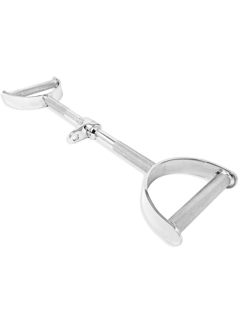 Generic Professional 70cm Pull Down Ruler with D-Handles, Swivel Cable Attachment for Pull Down Machine, Durable Chrome Plated Steel, Weight Lifting Accessories and Home Gym Equipment  - Image 2