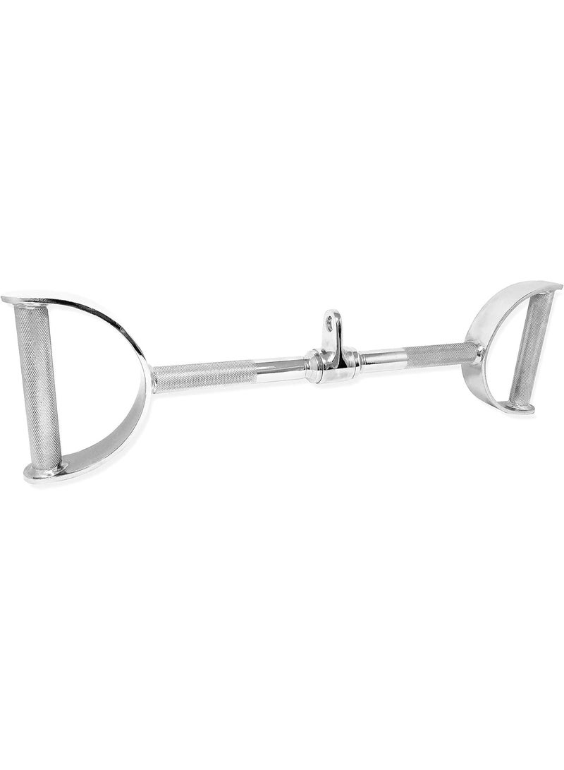 Generic Professional 70cm Pull Down Ruler with D-Handles, Swivel Cable Attachment for Pull Down Machine, Durable Chrome Plated Steel, Weight Lifting Accessories and Home Gym Equipment  - Image 1