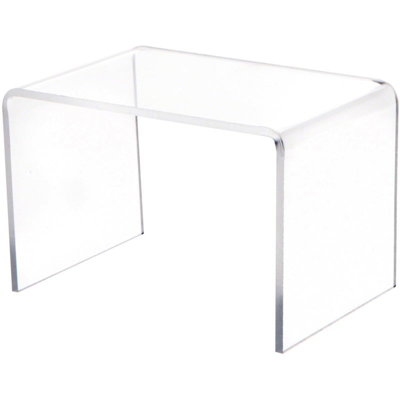 Plymor Plymor Clear Acrylic Rectangular Display Riser 3 H x 45 W x 3 D 18 Thick 2 Pack 