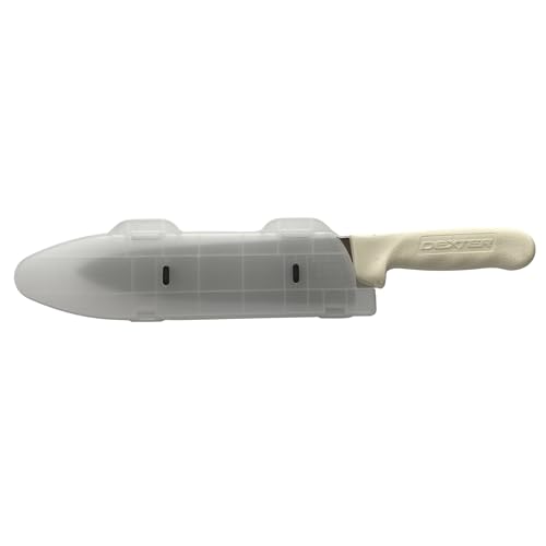 Agilux Blade Guard Knife Blade Protection Cover, Secure Fit Sheath for Storage or Transport – Chef’s Kitchens, Travel & Outdoor Use, Dishwasher Safe BPA-Free (Clear, 8") - Image 1