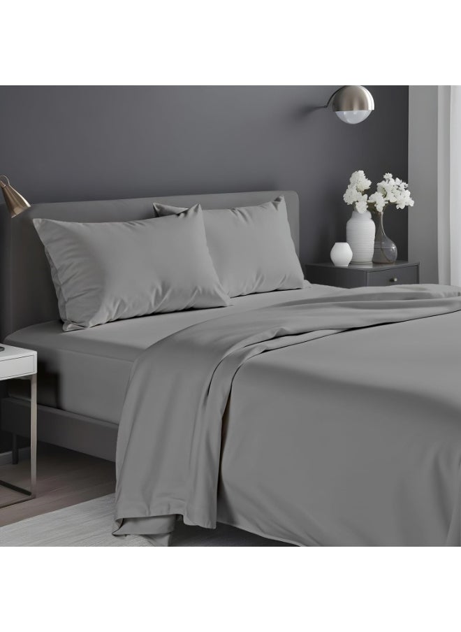 Infinitee Xclusives Premium Grey King Sheets Set - 1800 TC Series 4 Piece Bed Sheets - Soft Brushed Microfiber Fabric - 16 Inches Deep Pockets Sheets Wrinkle Free & Fade Resistant by Infinitee Xclusives  - Image 1