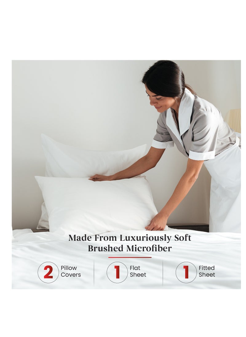 Infinitee Xclusives - Premium Grey King Sheets Set - 1800 TC Series 4 Piece Bed Sheets - Soft Brushed Microfiber Fabric - 16 Inches Deep Pockets Sheets Wrinkle Free & Fade Resistant by Infinitee Xclusives - Image 1