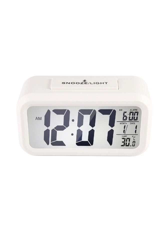 Digital LED Alarm Clock with Temperature & Date - Multicolour Display & Smart Snooze Function - Image 1