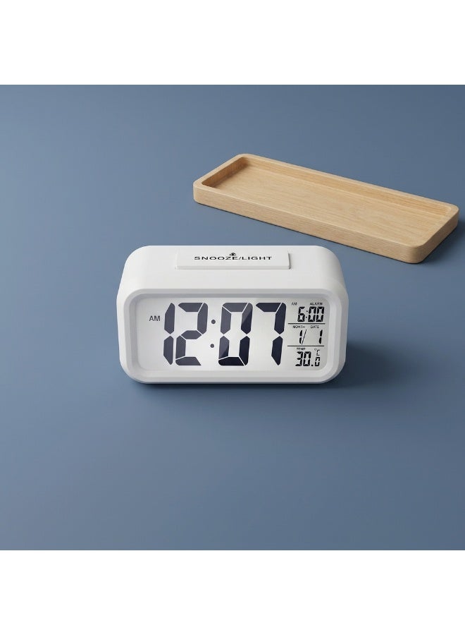Digital LED Alarm Clock with Temperature & Date - Multicolour Display & Smart Snooze Function - Image 2
