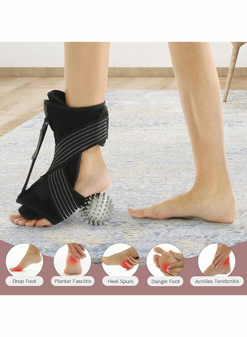 Plantar Fasciitis Night Splint Foot Drop Orthotic Brace, Adjustable Elastic Dorsal Splint, Effective Relief from Plantar Fasciitis Pain, Heel, Arch Foot Pain - Image 3