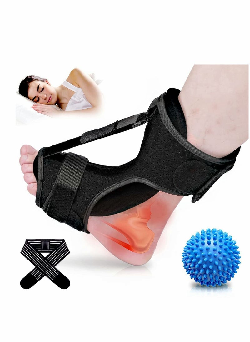 Plantar Fasciitis Night Splint Foot Drop Orthotic Brace, Adjustable Elastic Dorsal Splint, Effective Relief from Plantar Fasciitis Pain, Heel, Arch Foot Pain - Image 1