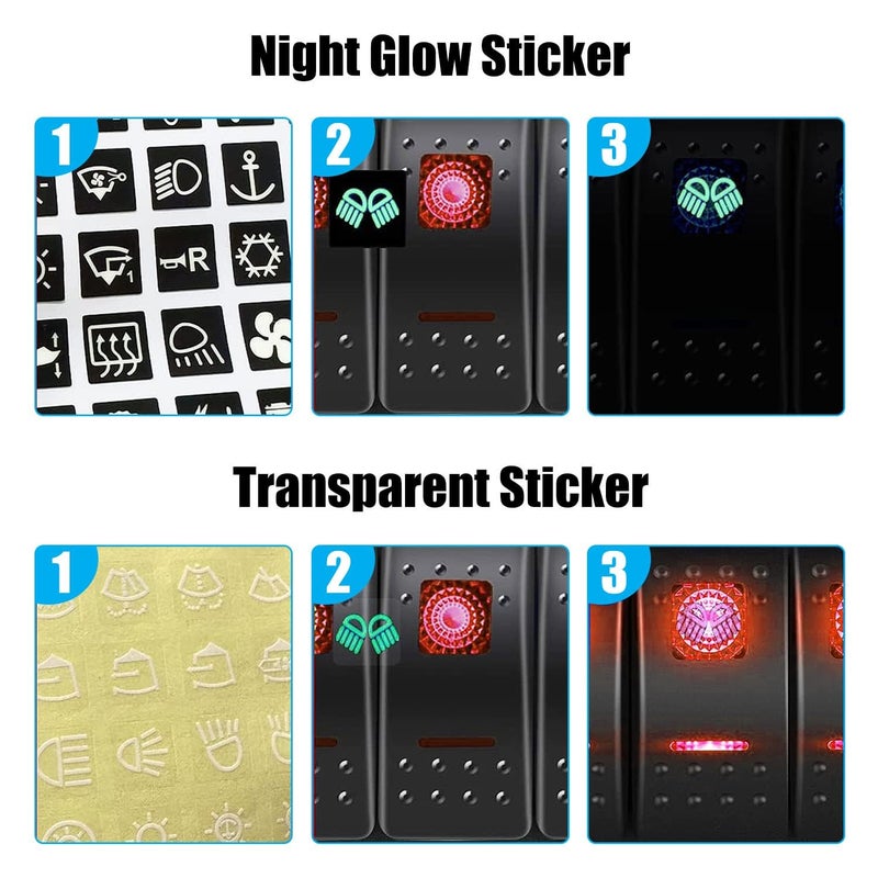 FXC Waterproof Marine Boat Rocker Switch Panel 5 Gang with QC3.0 USB & Type-C Slot Socket + Cigarette Lighter +LED Voltmeter with Overload Protection for Car Rv Vehicles Truck (5 Gang Red LED) - Image 5