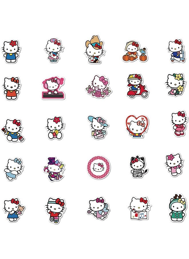 100-Piece Hello Kitty Waterproof Stickers, Premium Waterproof Vinyl Stickers Set, Waterproof Stickers for Laptop, Skateboard, Water Bottles,Computer, Phone,Guitar DIY  - Image 2
