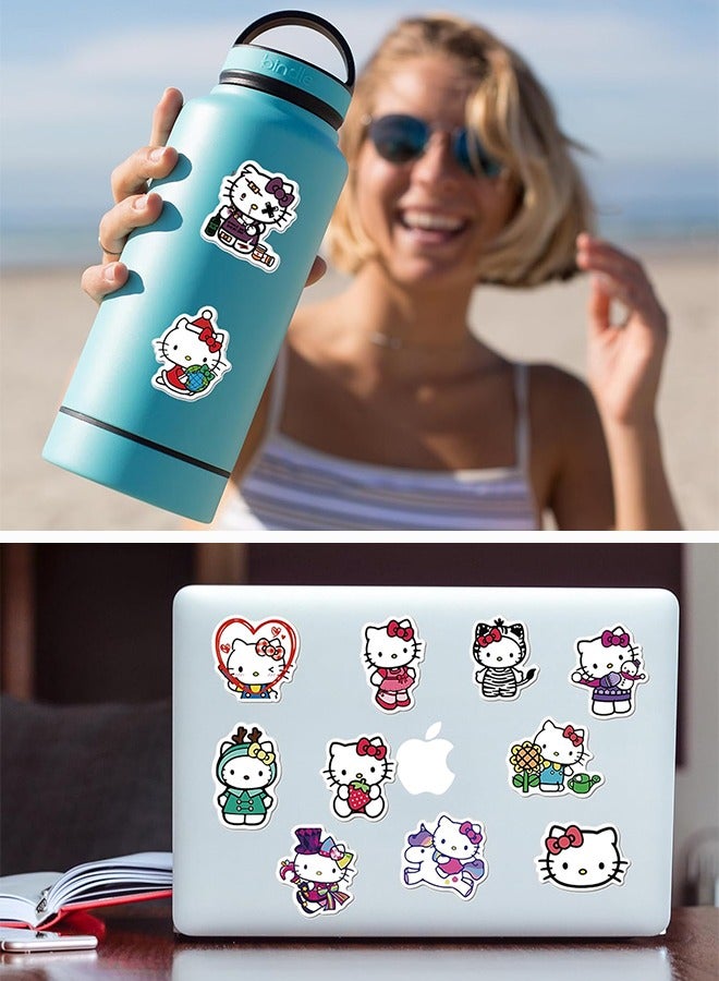 100-Piece Hello Kitty Waterproof Stickers, Premium Waterproof Vinyl Stickers Set, Waterproof Stickers for Laptop, Skateboard, Water Bottles,Computer, Phone,Guitar DIY  - Image 5
