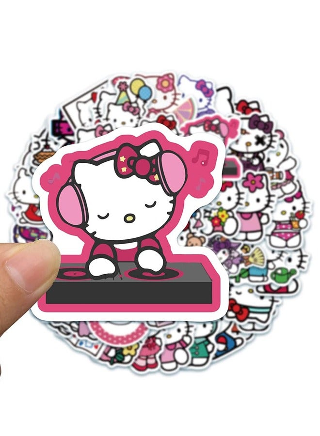 100-Piece Hello Kitty Waterproof Stickers, Premium Waterproof Vinyl Stickers Set, Waterproof Stickers for Laptop, Skateboard, Water Bottles,Computer, Phone,Guitar DIY  - Image 4