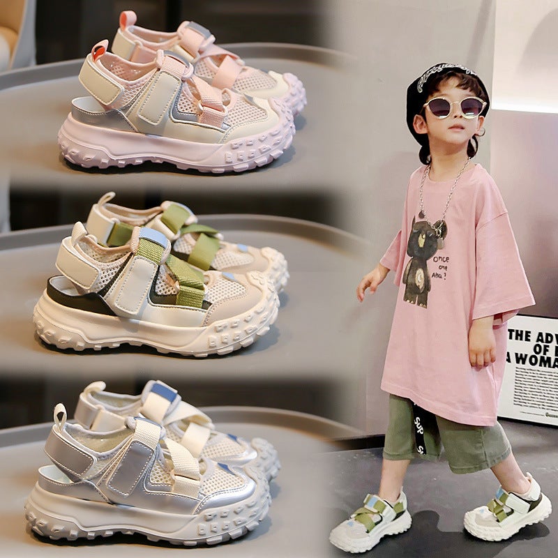 Girl'S Shoes Sports Sandals Summer Children'S Shoes Summer Baotou Sandals Little Girl'S Summer Mesh Shoes - Image 2