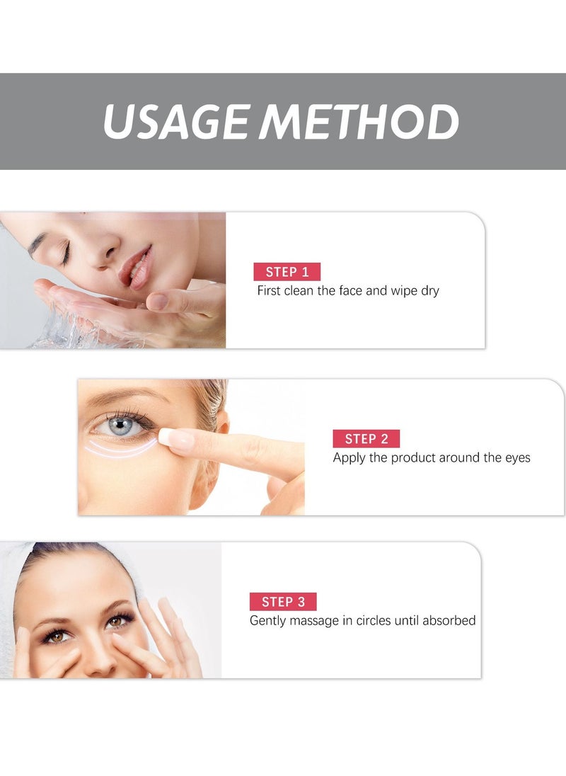 EELHOE - Eye Cream for Dark Circles and Puffiness, Anti Aging Eye Cream with Hyaluronic Acid and Collagen, Under Eye Cream Dark Circles and Puffiness - Image 1