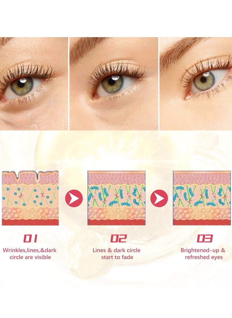 EELHOE - Eye Cream for Dark Circles and Puffiness, Anti Aging Eye Cream with Hyaluronic Acid and Collagen, Under Eye Cream Dark Circles and Puffiness - Image 1