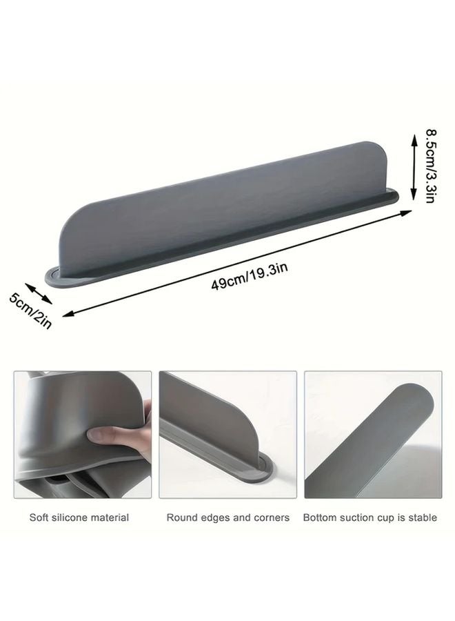 Gray Silica Gel Sink Splash Guard Easy Install Suction Cups For Kitchen And Lab - Image 4
