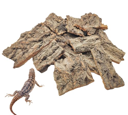 VCEPJH Reptile Bark Bedding,1 LB Natural Cork Bark for Reptiles Flat Cork Wood Terrarium Substrate Tank Supplies for Snake Spiders Bearded Dragons Hermit Crabs Geckos - Image 1
