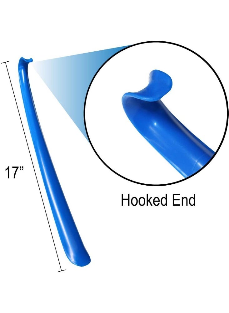 قطعتان من لبيسة الحذاء بطول 60 سم - أداة عملية لبيسة الحذاء لسهولة ارتداء الأحذية، مريحة ومتينة، لبيسة حذاء بمقبض مريح، مناسبة لجميع الأعمار للرجال والنساء، متوفرة بألوان متعددة - Image 3