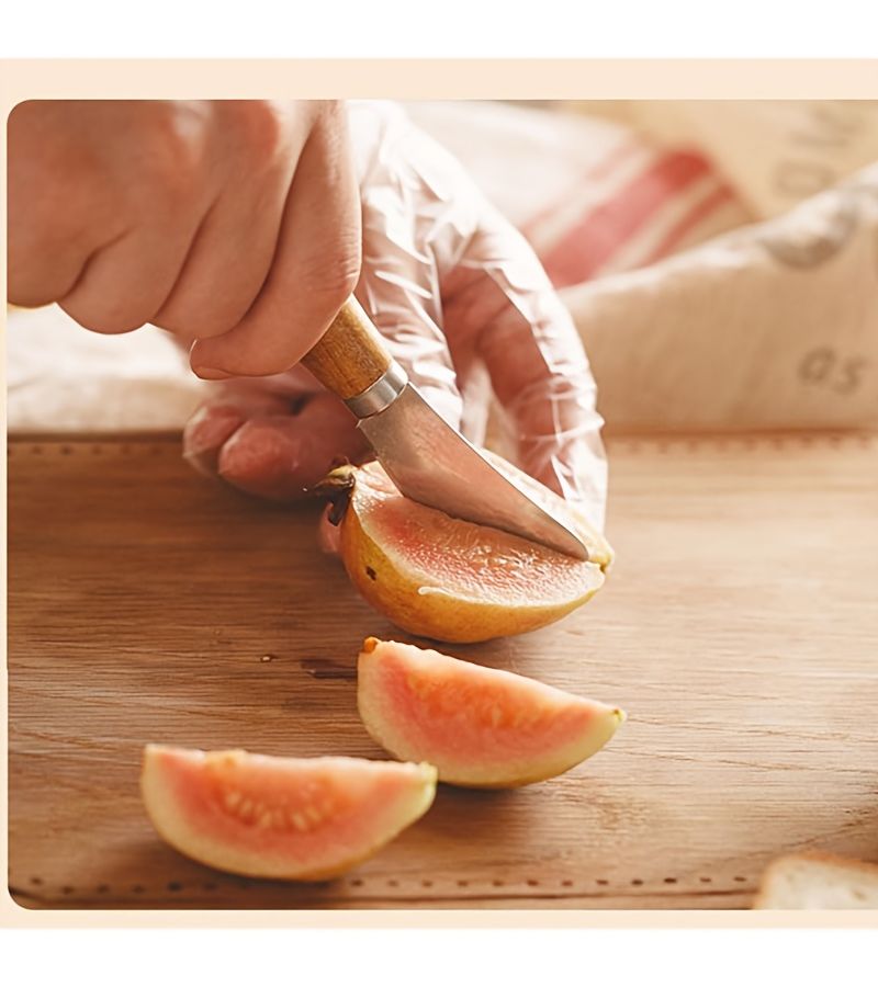 Butter Knife 4 Piece Set Acacia Wood Handle Stainless Steel Blade For Cream Cheese Jam - Image 3