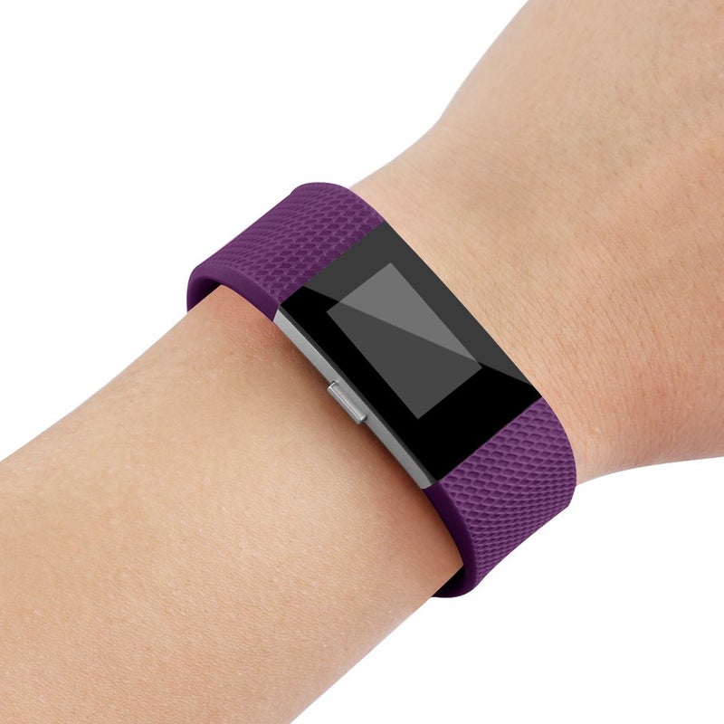 Mugust 3 Pack Sport Bands Compatible with Fitbit Charge 2 Bands Women Men, Adjustable Replacement Strap Wristbands for Fitbit Charge 2 HR Small Large (Large, Black/Purple/Navy Blue) - Image 5