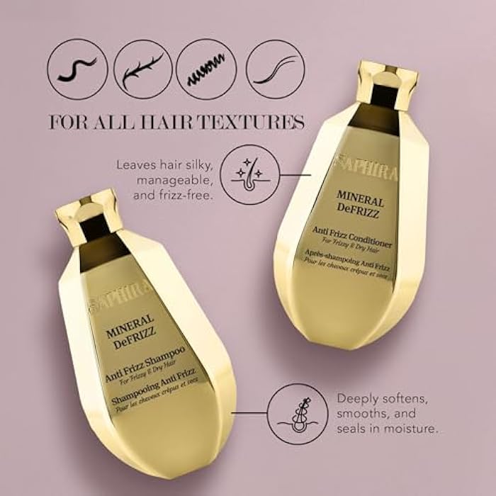 Saphira Shampoo & Conditioner Duo Set – Mineral Moisture Repair, Mineral DeFrizz, Mineral Rebalance, Divine Curls, Volume Boost & Healing Repair - Image 2