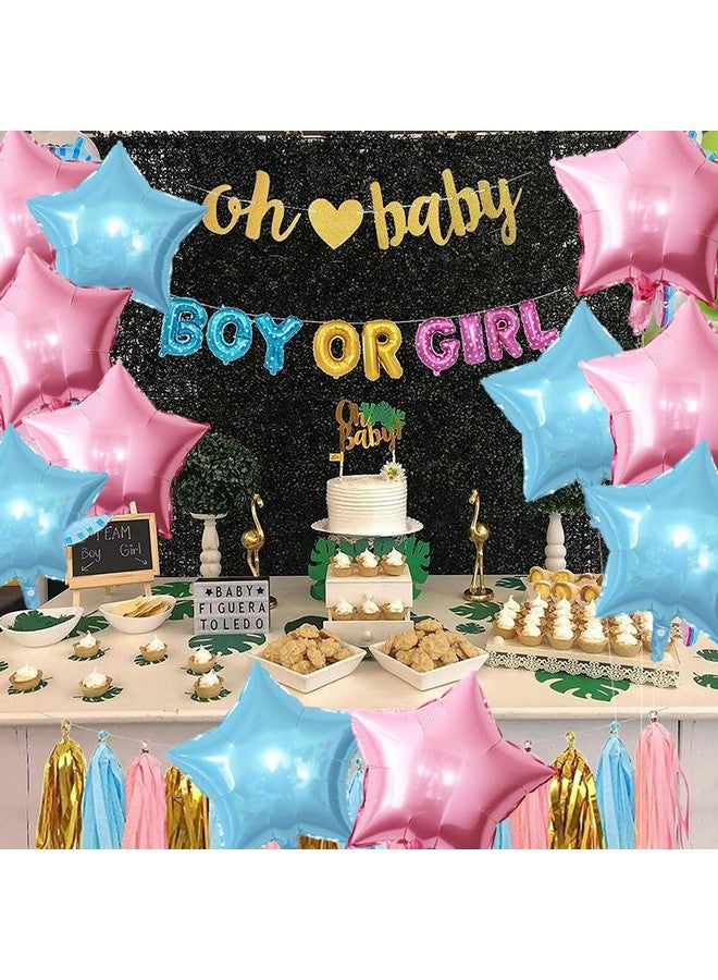 AnnoDeel 20pcs Pink Star Foil Balloons, 18in Star Mylar Balloons for Boys Girls Baby Shower Birthday Wedding Party Decor - Image 5