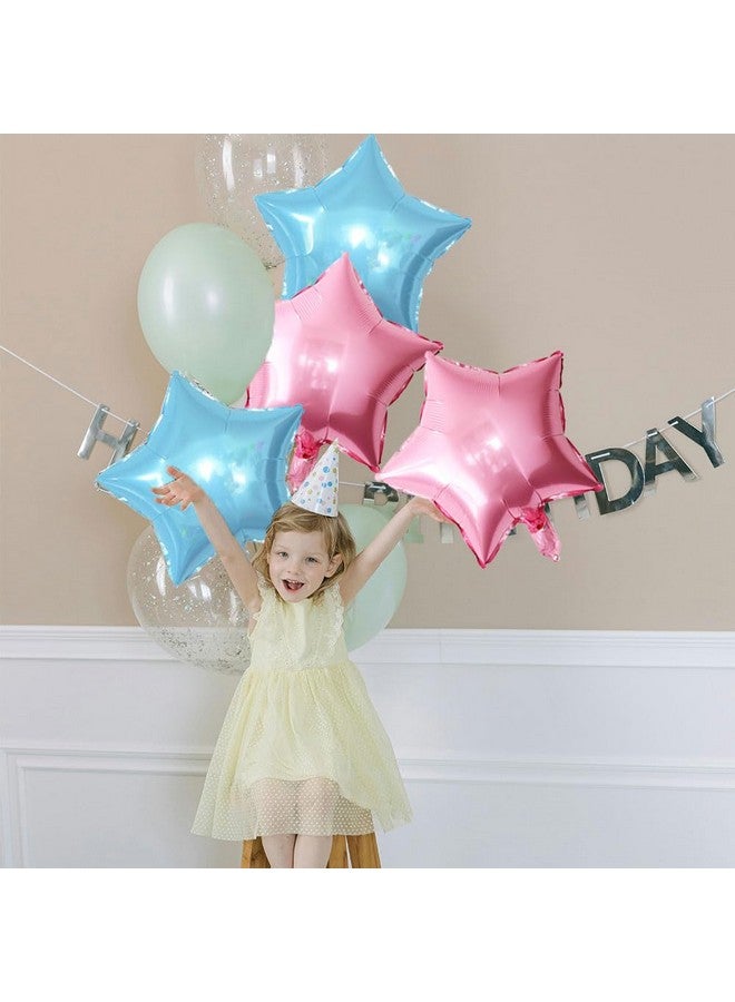 AnnoDeel 20pcs Pink Star Foil Balloons, 18in Star Mylar Balloons for Boys Girls Baby Shower Birthday Wedding Party Decor - Image 4