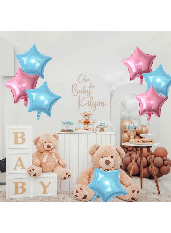 AnnoDeel 20pcs Pink Star Foil Balloons, 18in Star Mylar Balloons for Boys Girls Baby Shower Birthday Wedding Party Decor - Image 3