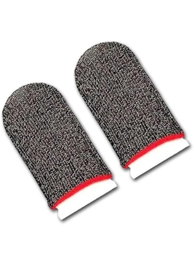Nubia Red Magic Original Gaming Finger Sleeves (4 Sleeves) by Nubia – Ultra-Thin & Sweatproof Silver Fiber Thumb Sleeves, Touchscreen Sensitive - for PUBG Mobile, COD, Fortnite & More (4 Sleeves) - Image 3