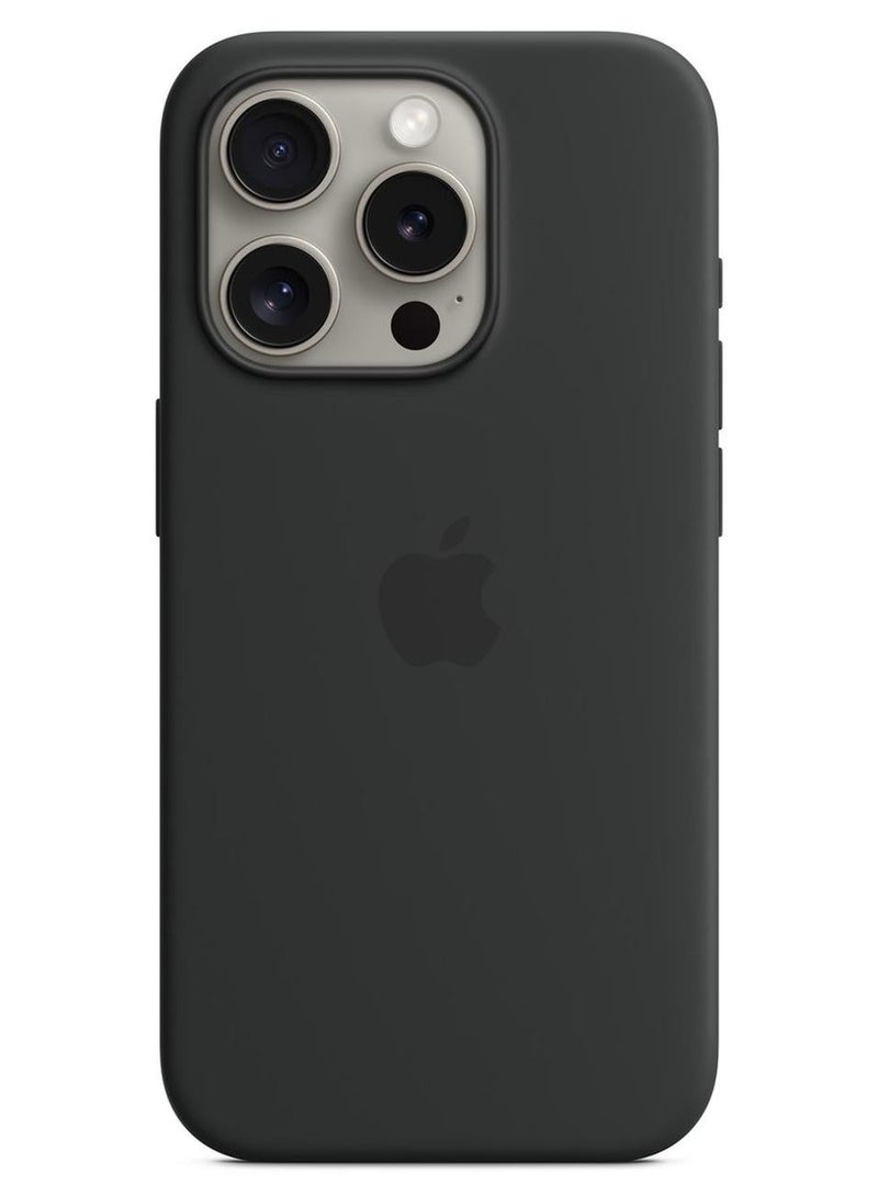 Liquid Silicone Case Protector Compatible with iPhone 16 Pro Black