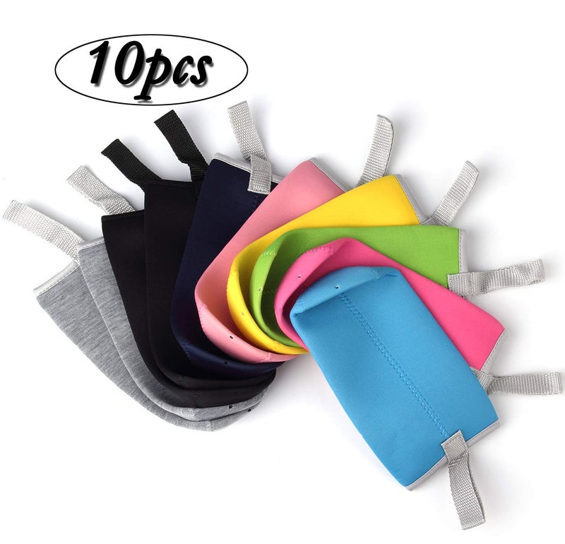 HRLORKC 10 Pack Neoprene Water Bottle Sleeve 12 oz - 18 oz Bottle Cozy Insulated Glass Water Bottle Cover (Multi-Color) by HRLORKC  - Image 2