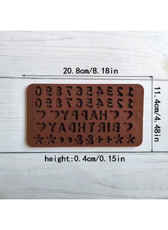 Digital Chocolate 458 Fondant Silicone Mold Digital Biscuit Candy Shape Mold DIY Baking Tool-Color:Rice Powder - Image 4