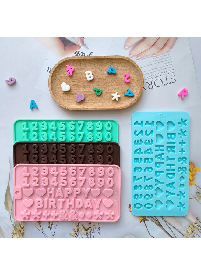 Digital Chocolate 458 Fondant Silicone Mold Digital Biscuit Candy Shape Mold DIY Baking Tool-Color:Rice Powder - Image 2