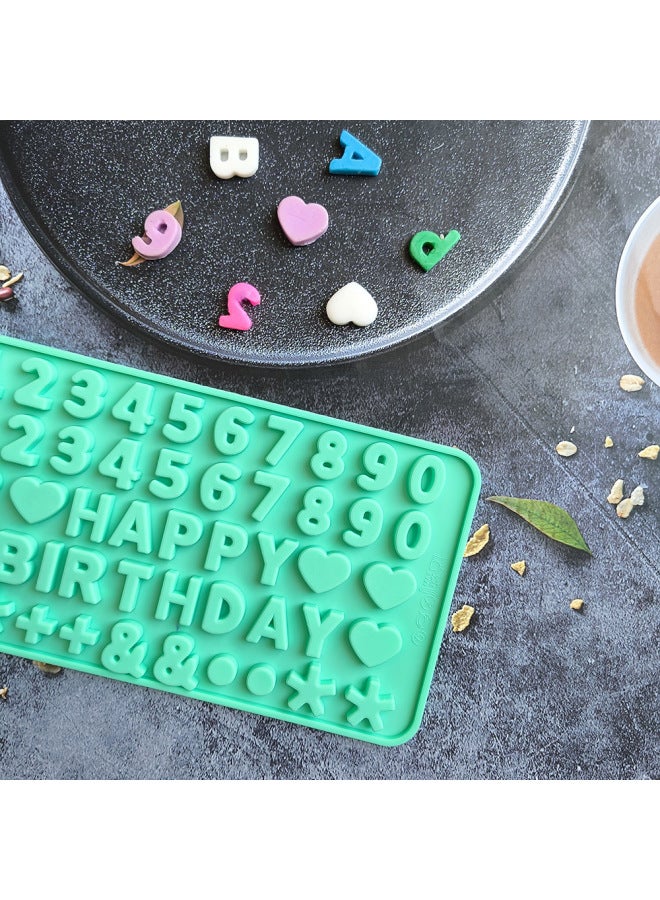 Digital Chocolate 458 Fondant Silicone Mold Digital Biscuit Candy Shape Mold DIY Baking Tool-Color:Rice Powder - Image 3