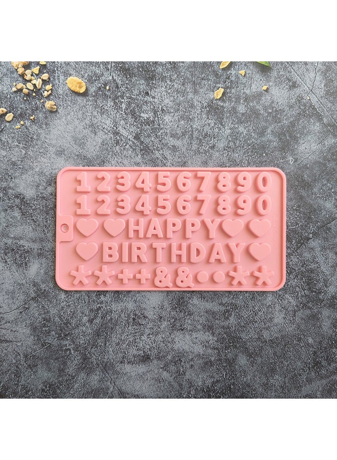 Digital Chocolate 458 Fondant Silicone Mold Digital Biscuit Candy Shape Mold DIY Baking Tool-Color:Rice Powder - Image 1