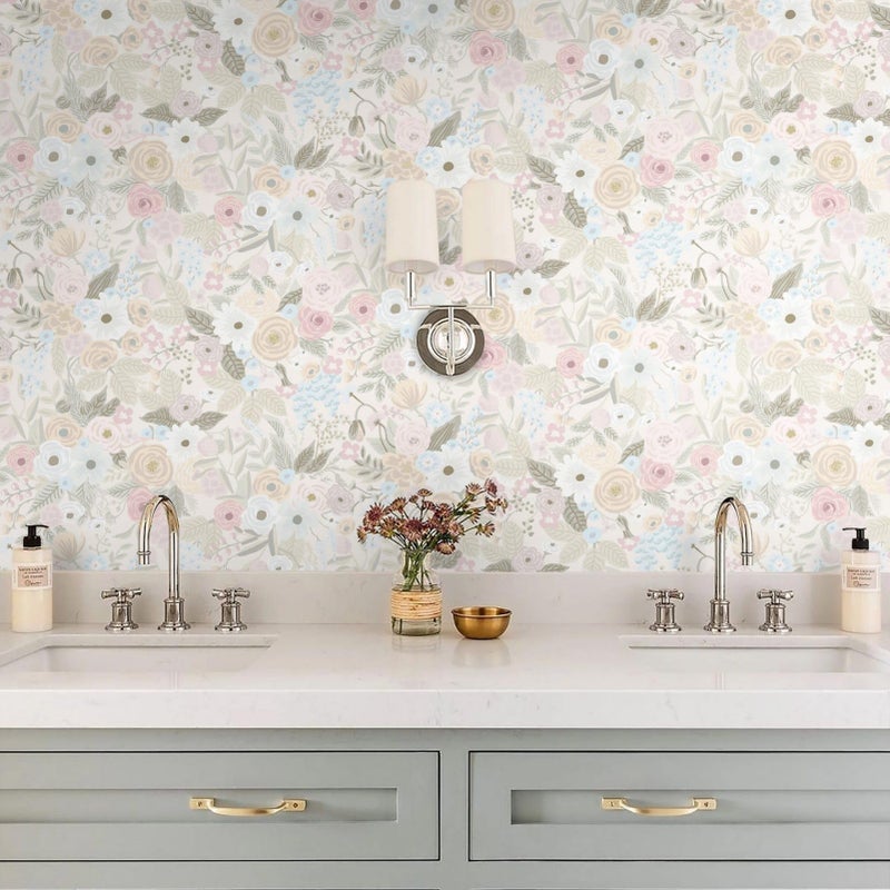 Ismoon Peel and Stick Wallpaper Floral Boho Pink Wallpaper Watercolor Leaf Flowers Contact Paper Removable Self-Adhesive Wall Paper for Bedroom Cabinets and Drawers Decor 17.3inx78.7in - Image 4