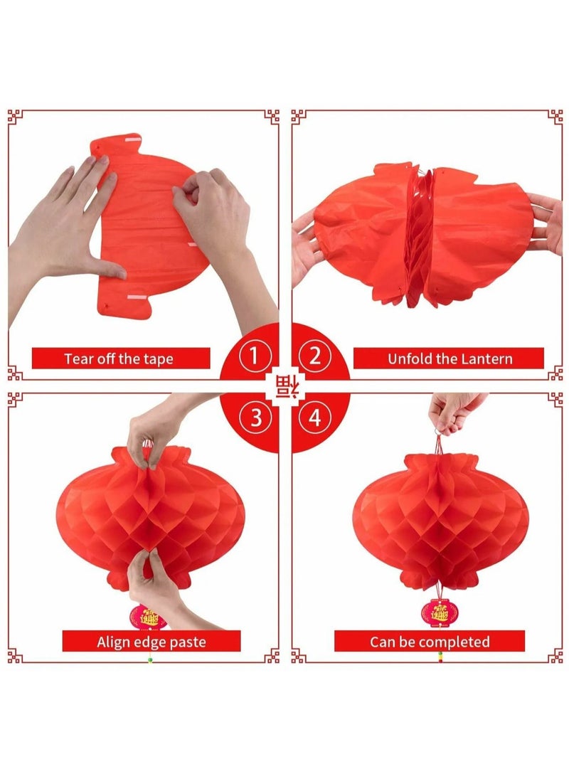 general Red Lantern, Spring Festival Decor, Chinese New Year Red Paper. Chinese Lantern. - Image 5