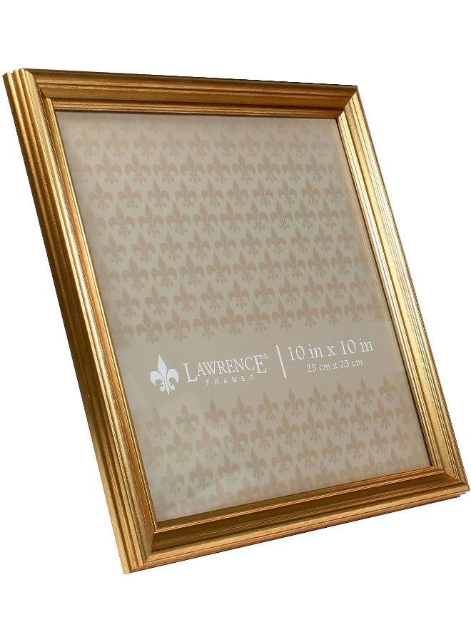 Lawrence Frames 536210 10x10 Sutter Burnished Gold Picture Frame - Image 3