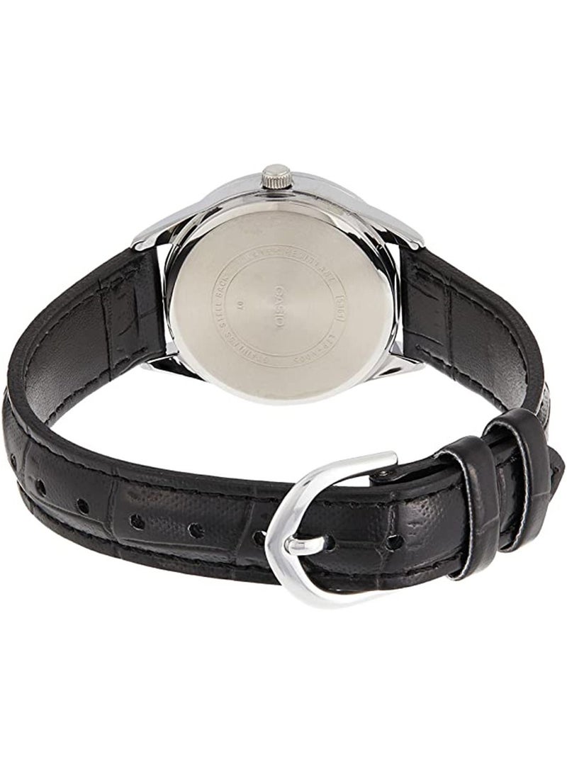 CASIO Women's Leather Analog Watch LTP-V005L-1AUDF - Image 2