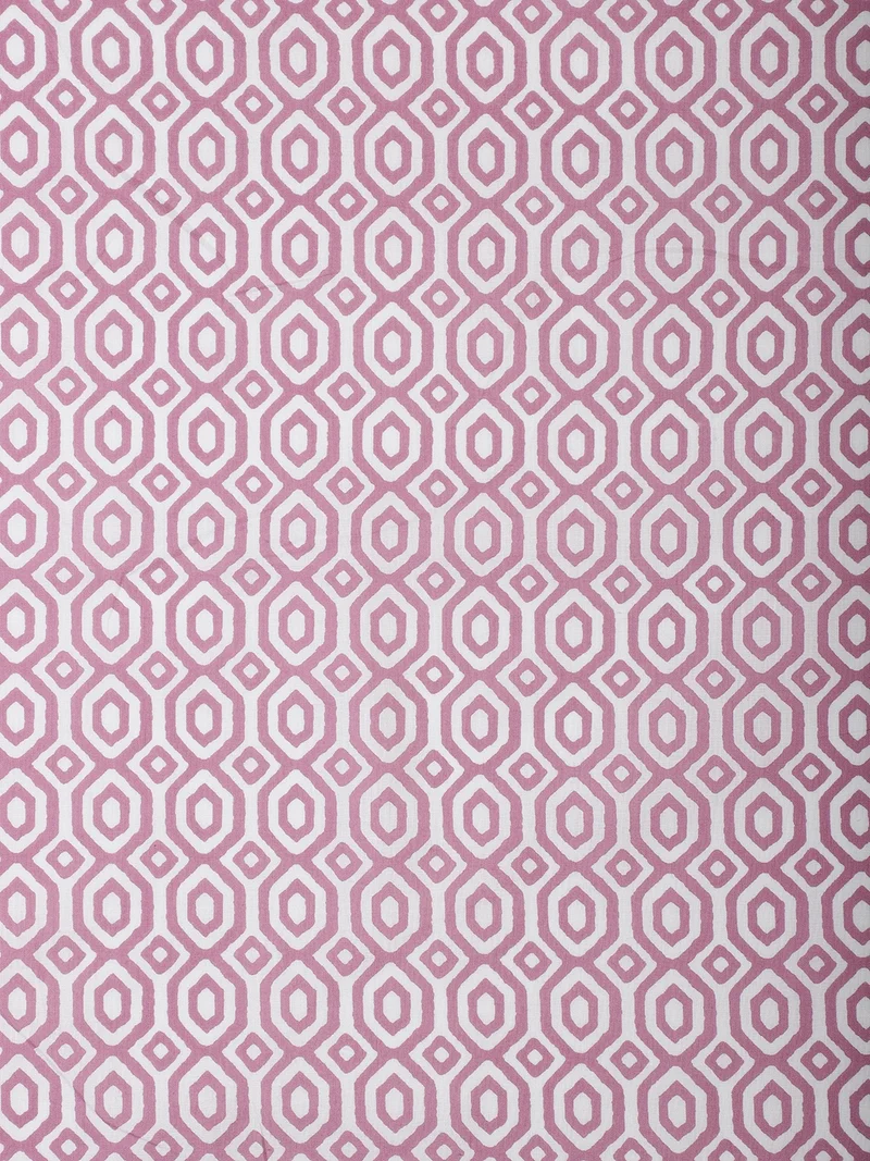 AKS  Mauve Geometric Print Fabric One Meter  | Best Price UAE